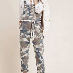 Anthropologie Carter Camo Utility Overalls 4